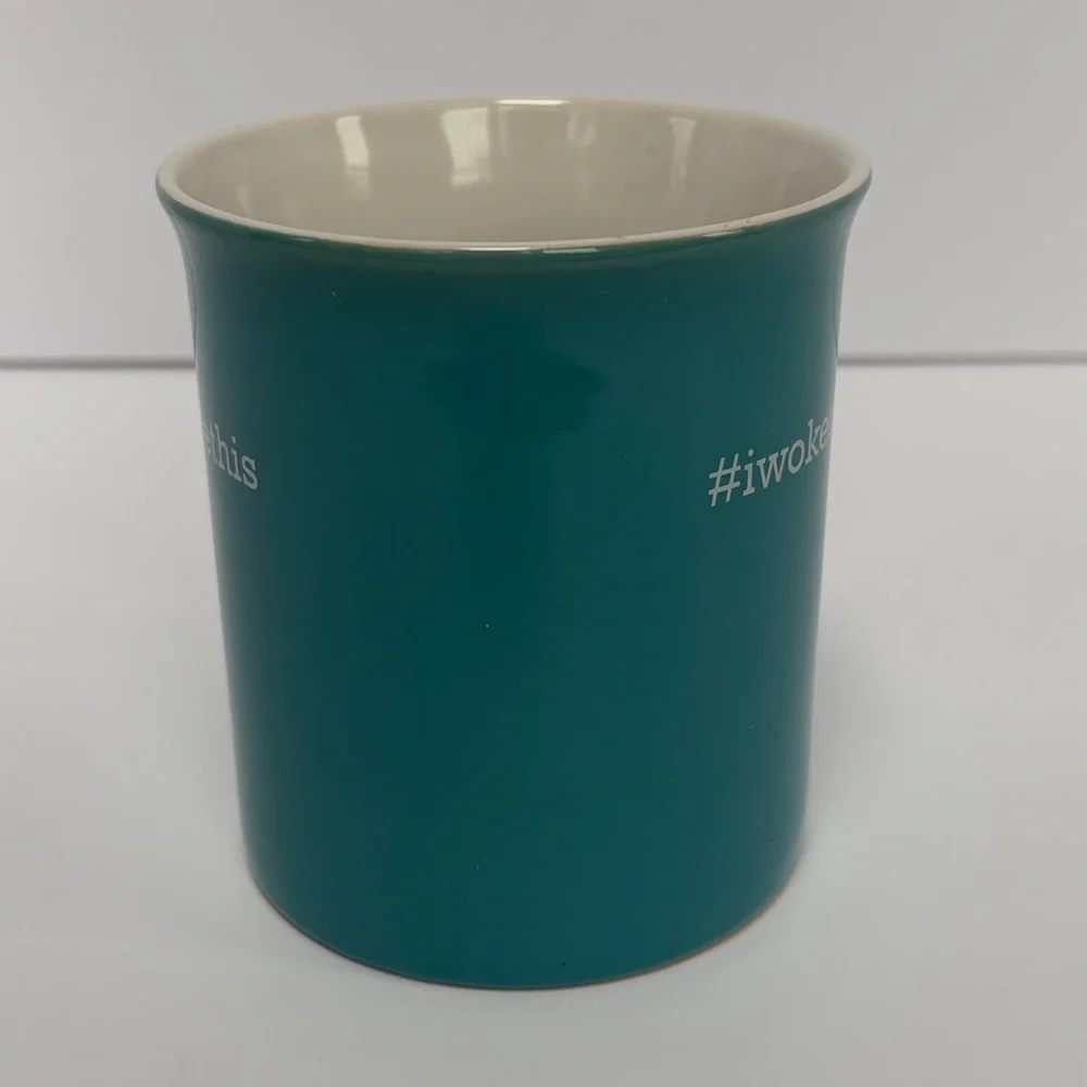 “#iwokeuplikethis” Teal Mug - Picture 4 of 8